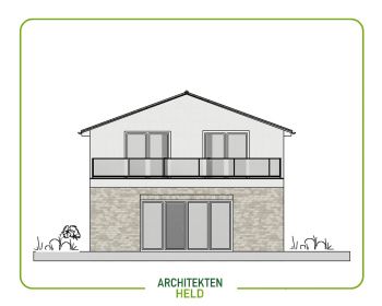 Stadthaus 180 m² mit Terrasse Eingeschossig Entwurfsplanung