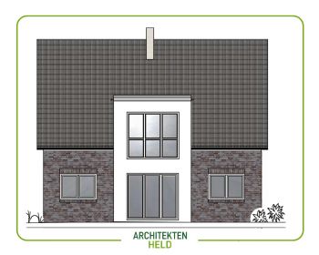 Giebelhaus 147 m² mit Mischfassade Entwurfsplanung