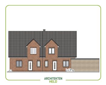 Doppelhaus 115 m² mit Spitzbodenausbau Entwurfsplanung